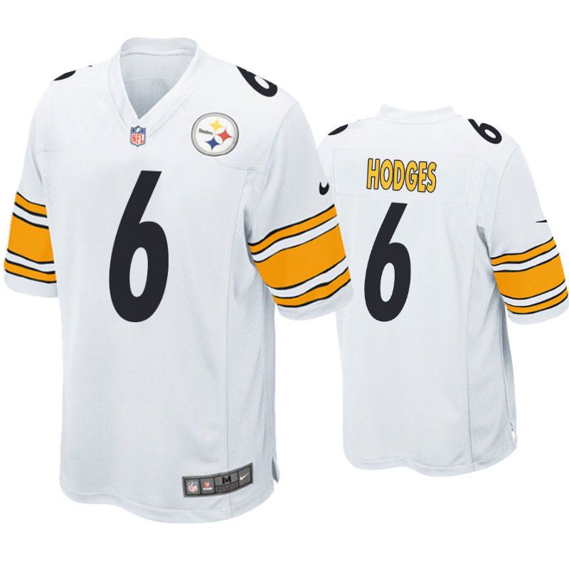 Men Pittsburgh Steelers #6 Devlin Hodges Nike White Game NFL Jersey